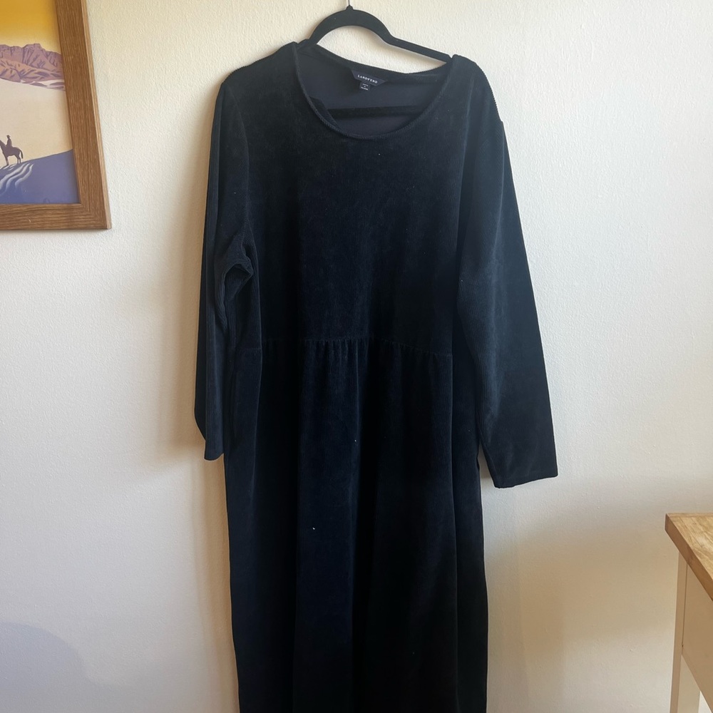 Corduroy Black Dress
